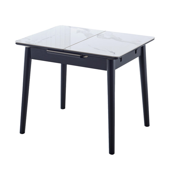 Italian shiny rock panel dining table can retain and shrink household small apartment modern minimalist light, long luxury long square dining table and chair combination Italian shiny rock panel dining table can retain and shrink household small apartment modern minimalist light, long luxury long square dining table and chair combination