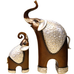 Home decorations, living room, study, new house decoration, elephant ornaments, wine cabinet, TV cabinet, bookcase, lucky pair