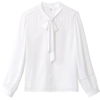 OSA Spring and Autumn 2024 new OL professional shirt women's design long-sleeved chiffon shirt top