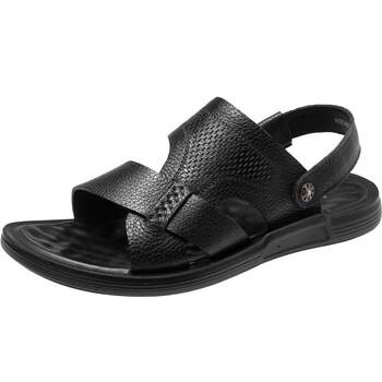 Aokang Sandals Men's Summer Casual Breathable Beach Shoes ເກີບໜັງແທ້ ສະດວກສະບາຍ ບໍ່ເລື່ອນ ເກີບສອງສົ້ນ