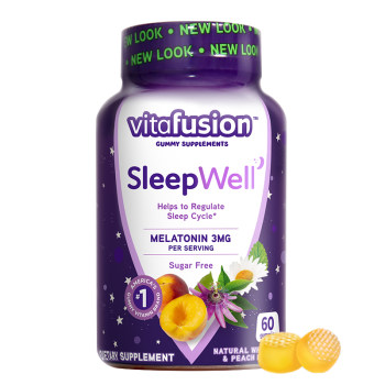 American Vitafusion melatonin gummies multivitamin ຂວດ multivitamin ຊ່ວຍໃຫ້ນອນຫລັບ