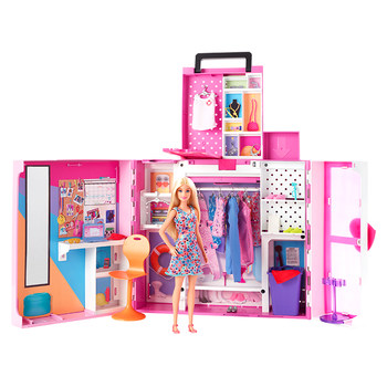 Barbie Double Layer New Dream Wardrobe Princess Multiple Dress Up ເດັກນ້ອຍເດັກຍິງຂອງຂວັນຫຼິ້ນເຮືອນ