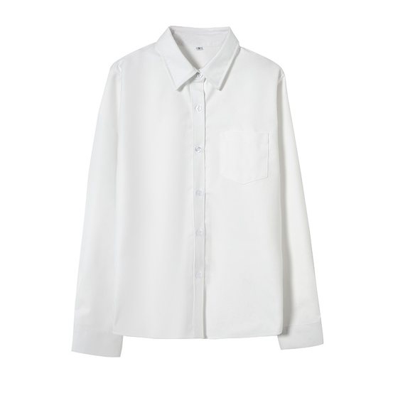 Long sleeved short sleeved JK shirt basic uniform set, spring and autumn college style inner layer jacket, wrinkle resistant white top for women Long sleeved short sleeved JK shirt basic uniform set, spring and autumn college style inner layer jacket, wrinkle resistant white top for women