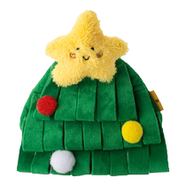 Paisiwei Christmas Dog Limited Hidden Food Toy Hidden Food Tree Elk Ball New Year’s New Pet Toy Sound Ball