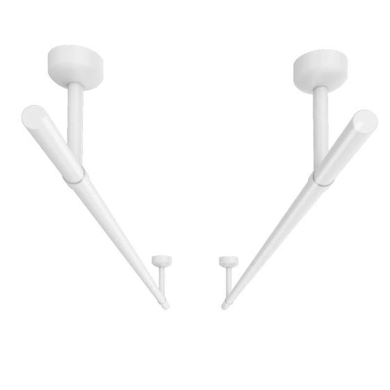 Clothes drying pole, balcony top mounted, fixed white 32mm stainless steel clothes drying rack, clothes drying pole, household single pole Clothes drying pole, balcony top mounted, fixed white 32mm stainless steel clothes drying rack, clothes drying pole, household single pole