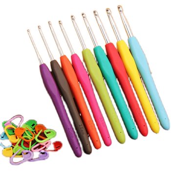 Soft handle hook hook crochet tool set handmade diy knitting bag sweater needle wool anti-slip crochet material bag