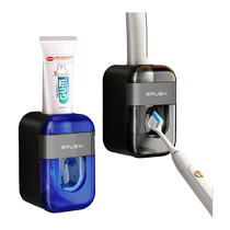 Fully Automatic Squeeze Toothpaste Thever Toilet Wall-mounted Toothpaste Squeezer free of punch toothpaste Toothpaste Shelving