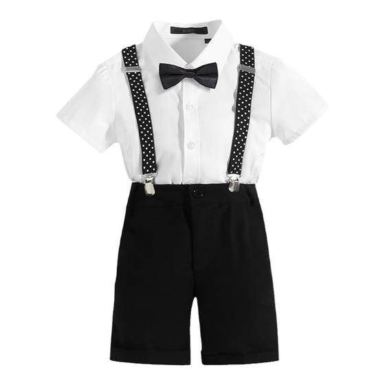 Romon boys dress host overalls summer flower children wedding piano performance suit children suit set
Romon boys dress host overalls summer flower children wedding piano performance suit children suit set