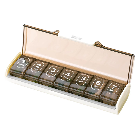 Pill box portable medicine packing box daily medication reminder for personal medicine storage and loading medicine box seven days a week
Pill box portable medicine packing box daily medication reminder for personal medicine storage and loading medicine box seven days a week
