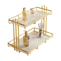 Light luxury bathroom bathroom storage rack desktop washbasin cosmetic box toilet toilet countertop storage shelf