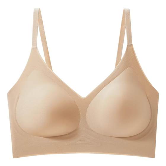 Women without a marked underwear gathered 2024 new liquid soft support for bra and pair of milk Women without a marked underwear gathered 2024 new liquid soft support for bra and pair of milk