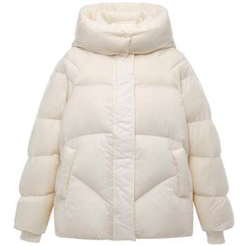 PEACEBIRD Zero Pressure Hooded Short Down Jacket Women's Winter Soft Waxy Puff Boldless Bread Jacket