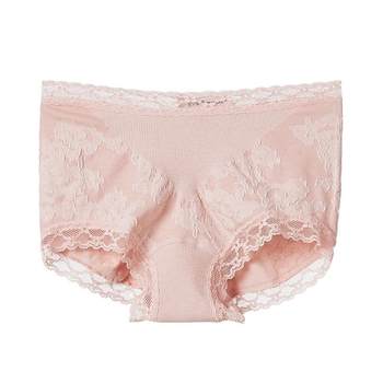 ໂສ້ງຂາຍາວ eves Eve's Temptation Panties Feminine Breathable Stretch Fit Boxer Briefs Lace Trimmed Mid-waist Tummy Control Panties