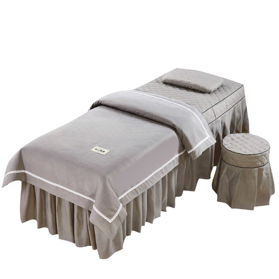 Beauty bed set of four pieces, beauty salon beauty bed cover, skin friendly cotton massage SPA massage therapy bed cover set of four pieces Beauty bed set of four pieces, beauty salon beauty bed cover, skin friendly cotton massage SPA massage therapy bed cover set of four pieces