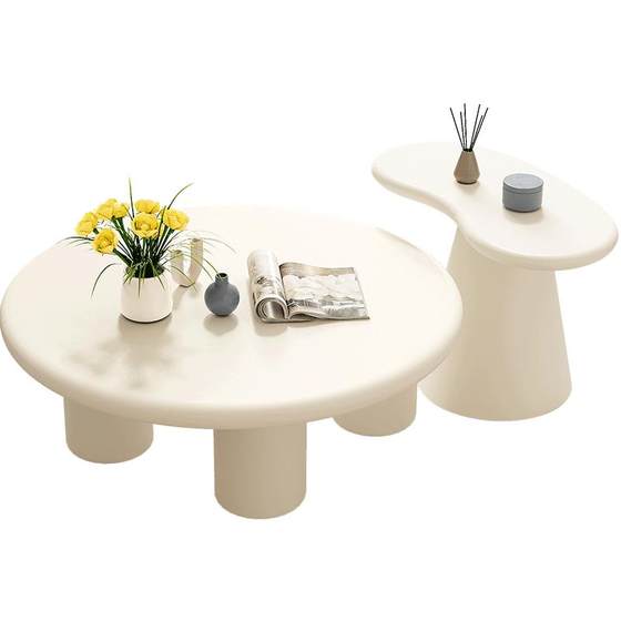 Cream style coffee table simple modern living room home creative side table Nordic small apartment wasaki style round table
Cream style coffee table simple modern living room home creative side table Nordic small apartment wasaki style round table