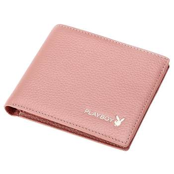 Playboy Wallet ແມ່ຍິງສັ້ນຂອງແທ້ໃຫມ່ຫນັງແທ້ຂະຫນາດນ້ອຍ purse ນັກສຶກສາງ່າຍດາຍ Ultra-thin folding Wallet ແມ່ຍິງ
