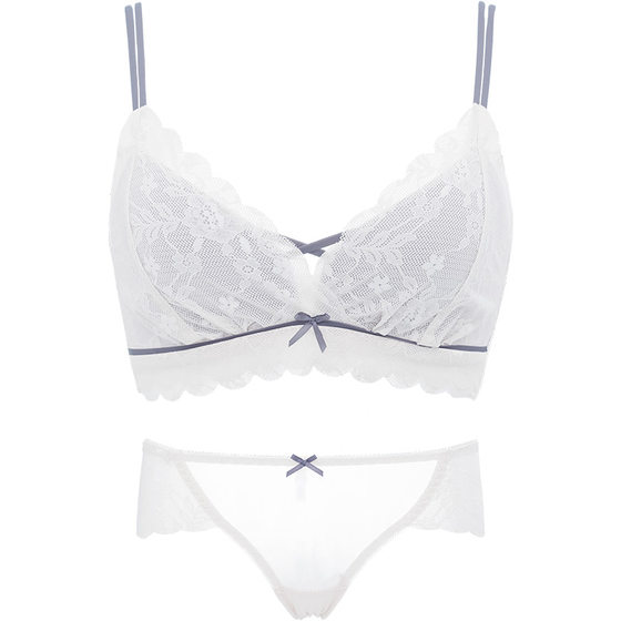 Lace ultra -thin beauty back underwear girl no steel ring gathers large breasts showing small pair of pair of breasts and sagging small bra Lace ultra -thin beauty back underwear girl no steel ring gathers large breasts showing small pair of pair of breasts and sagging small bra