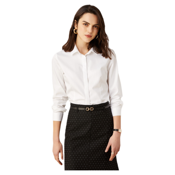 White shirt women's pure cotton temperament new style shirt light luxury work clothes summer commuting large size professional long-sleeved top
White shirt women's pure cotton temperament new style shirt light luxury work clothes summer commuting large size professional long-sleeved top