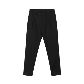 2024 Spring and Summer Suit Pants Women's Black Nine-Point Pants Small Leg Pants Eight-Point Casual Small Straight Cigarette Pants