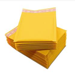 Yellow Kraft Paper Bubble Envelope Bag Logistics Packaging Bag Clothing Leggings Packaging Bag Waterproof Shockproof Bag Ready in Stock