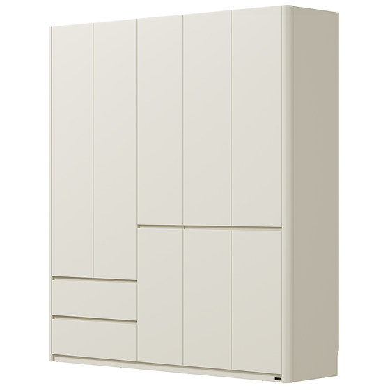 Quanyou Home Q segmented arc large wardrobe 2025 new simple bedroom home finished wardrobe furniture Quanyou Home Q segmented arc large wardrobe 2025 new simple bedroom home finished wardrobe furniture