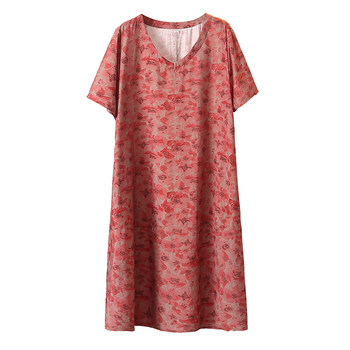 Summer ສະບັບພາສາເກົາຫຼີຂອງແມ່ຍິງກາງແລະຜູ້ສູງອາຍຸໃຫມ່ skirt ຍາວ 200 pounds fat mm ຄົນອັບເດດ: V-neck floral dress ຂະຫນາດຂະຫນາດໃຫຍ່