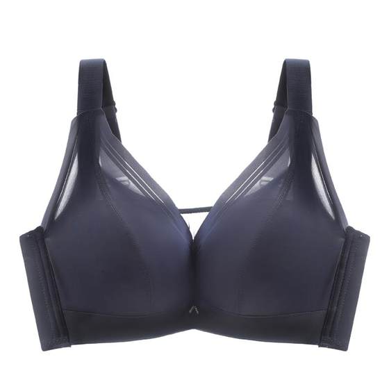 Traceless women's underwear, thin, large chest, small chest, gathered soft steel ring, upper support bra, smooth surface, large latex bra Traceless women's underwear, thin, large chest, small chest, gathered soft steel ring, upper support bra, smooth surface, large latex bra