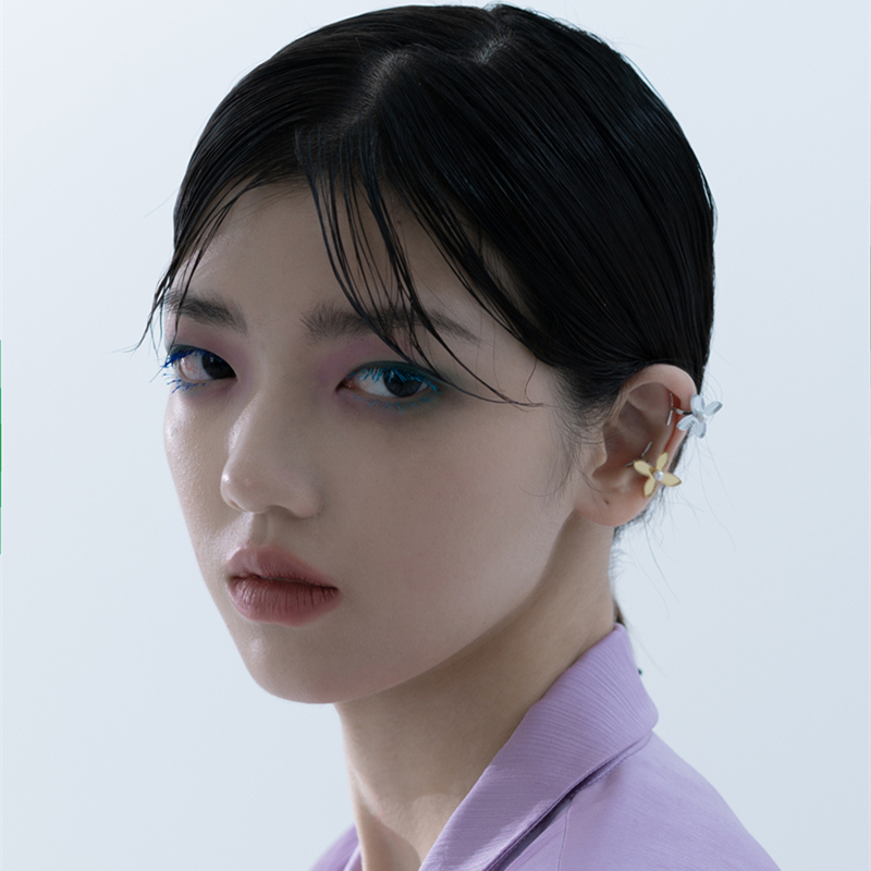 MARSEVEN 插花系列小星星无痛耳夹简约气质款男女中性无耳洞可戴