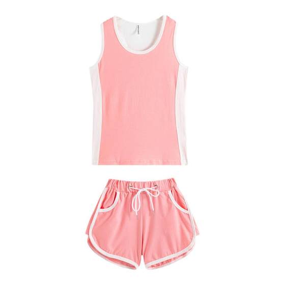2022 Korean vest sports suit for women in summer new casual fitness shorts running suit two-piece set pure cotton
2022 Korean vest sports suit for women in summer new casual fitness shorts running suit two-piece set pure cotton