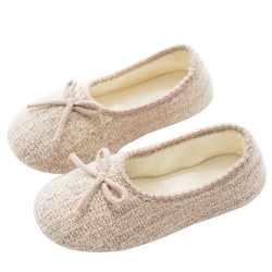 Confinement cotton slippers for women, autumn postpartum thick-soled home shoes, spring, autumn and winter non-slip soft-soled home plush slippers