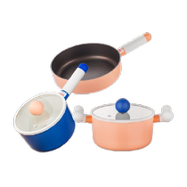 LOCK&LOCK household non-stick pot lollipop style pot set gas induction cooker universal soft cute shape