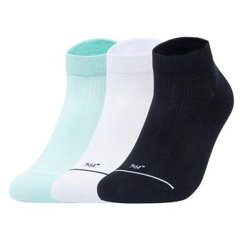 ຖົງຕີນກິລາ 361 ອົງສາ 2024 Summer New Breathable Versatile Mid-length Socks Women's Three Pairs Flat Socks