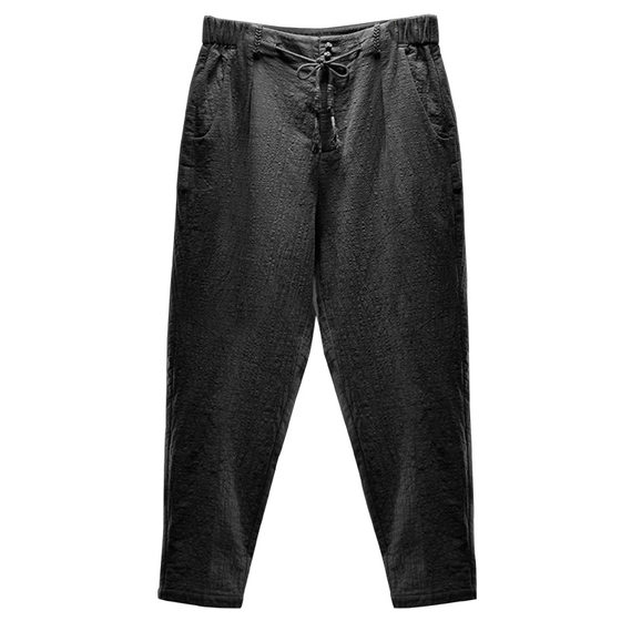 Qi Law men's clothing autumn Chinese style whole cotton casual pants men's simple wild foot pants men's loose straight trousers Qi Law men's clothing autumn Chinese style whole cotton casual pants men's simple wild foot pants men's loose straight trousers
