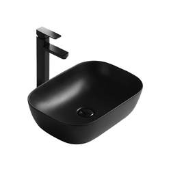 Simple above counter basin single basin wash basin above counter wash basin balcony small size black home Nordic light luxury basin