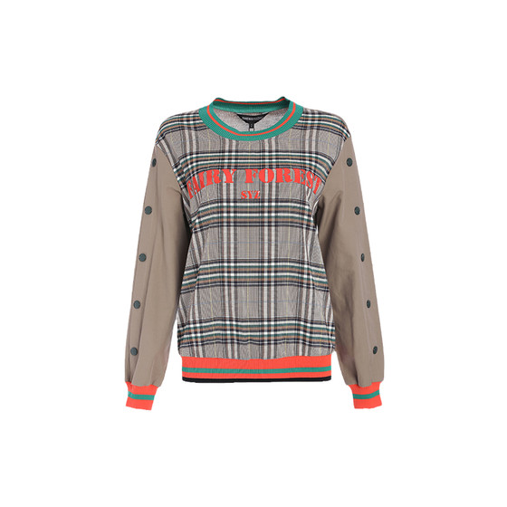 The same autumn and winter new shirt for the Shengyuzhu counter, women's sweet long-sleeved low round neck pullover loose plaid top
The same autumn and winter new shirt for the Shengyuzhu counter, women's sweet long-sleeved low round neck pullover loose plaid top
