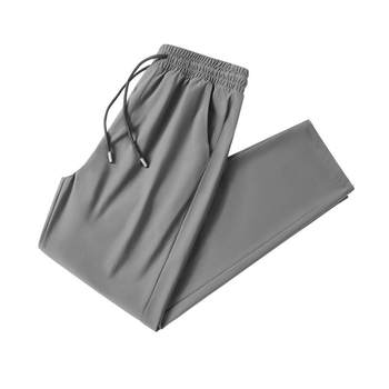 Woodpecker Ice Silk Pants Men's Summer Thin Drape Straight Pants Loose Casual Pants Men's Quick-Drying Sports Pants Y