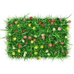 Simulated lawn partition, artificial plant wall, plastic fake flower window sill decoration, landscaping, fake green plants, carpet ornaments, scene