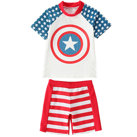 Children's swimsuit boys, children, conjoined boy, cute baby baby sunscreen Korean swimsuit swimming trunks set Children's swimsuit boys, children, conjoined boy, cute baby baby sunscreen Korean swimsuit swimming trunks set