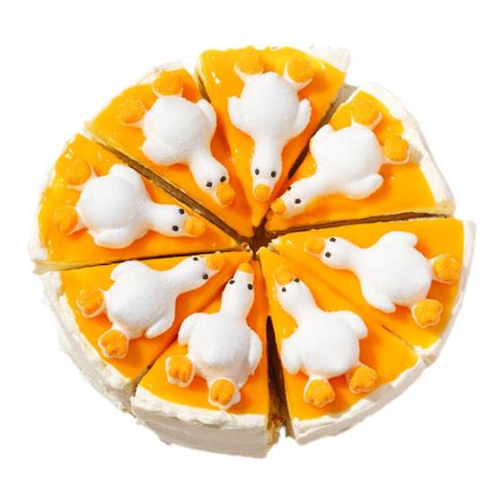 Marshmallow cake decorative panda lying down duck, duck, yellow duck cat animal cartoon, cute net red ornament soft Marshmallow cake decorative panda lying down duck, duck, yellow duck cat animal cartoon, cute net red ornament soft