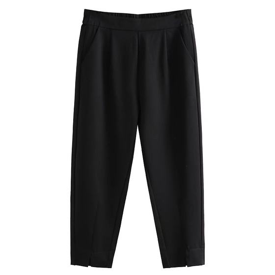 High elastic cigarette pants 110-200*0.5kg large-size casual pants for women in summer high waist slimming slit nine-point pants thin
High elastic cigarette pants 110-200*0.5kg large-size casual pants for women in summer high waist slimming slit nine-point pants thin