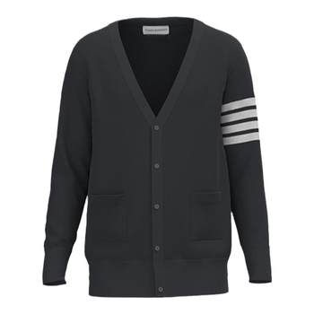 ເສື້ອຢືດ TB cardigan ຄລາສສິກລະດູໃບໄມ້ປົ່ງແລະລະດູຫນາວໃຫມ່ tb jacket v-neck slim ຂອງຜູ້ຊາຍແລະແມ່ຍິງຂອງເສື້ອຄູ່ຜົວເມຍ