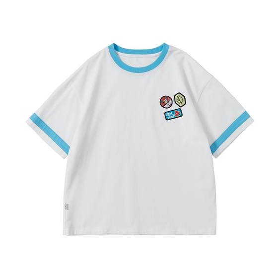 Blue Soda 2025 new contrasting color casual short-sleeved T-shirt summer cotton fun contrasting color woven parent-child top
Blue Soda 2025 new contrasting color casual short-sleeved T-shirt summer cotton fun contrasting color woven parent-child top