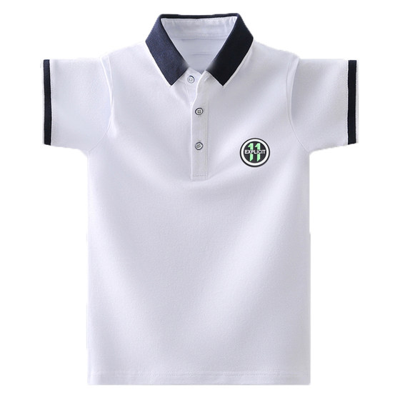 Boys Short Sleeve 2025 Summer Children's Pure Cotton Polo Shirt Summer Clothes Medium-Grand Children Students Boys White T-shirt Set
Boys Short Sleeve 2025 Summer Children's Pure Cotton Polo Shirt Summer Clothes Medium-Grand Children Students Boys White T-shirt Set