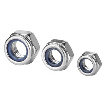 Batch: 201-304-316 stainless steel-nylon lock nut-non-metal anti-slip self-locking nut flange