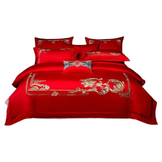 Chinese wedding four-piece set of cotton newlywed bedding pure cotton bed sheets and quilt covers six-piece set of wedding quilt bedding
Chinese wedding four-piece set of cotton newlywed bedding pure cotton bed sheets and quilt covers six-piece set of wedding quilt bedding