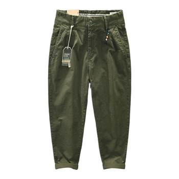 ພາກຮຽນ spring ແລະດູໃບໄມ້ລົ່ນຝ້າຍບໍລິສຸດກາງເກງກະເປົ໋າວ່າງສໍາລັບຜູ້ຊາຍ Ami Khaki trendy ຝ້າຍ straight overalls ຍີ່ປຸ່ນ retro ຍາວ pants