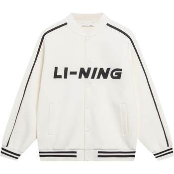 Li Ning sweatshirt jacket ສໍາ​ລັບ​ຜູ້​ຊາຍ​ແລະ​ແມ່​ຍິງ​, ດູ​ໃບ​ໄມ້​ລົ່ນ​ໃຫມ່ Hua Chenyu ແບບ​ດຽວ​ກັນ​ຄູ່​ຜົວ​ເມຍ retro baseball ເຄື່ອງ​ແບບ pullover