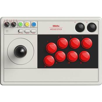 8BitDo arcade joystick V3 Sanwa ຮຸ່ນມາດຕະຖານການເຊື່ອມຕໍ່ຫຼາຍໂຫມດ LED ຮູບແບບເວລາທີ່ແທ້ຈິງສະແດງການຕໍ່ສູ້ກັບຄອມພິວເຕີ PC Nintendo NS Switch/Lite ເກມ console steam