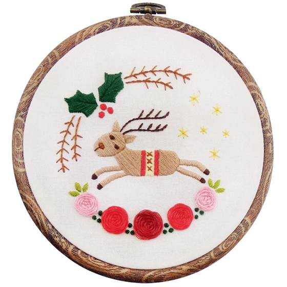 European embroidery DIY handmade creative embroidery material bag set for beginner three-dimensional embroidery Christmas DIY gifts European embroidery DIY handmade creative embroidery material bag set for beginner three-dimensional embroidery Christmas DIY gifts
