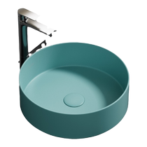 Ruimo ceramic countertop wash basin high-end art round balcony home wash basin cabinet bathroom cabinet basin color